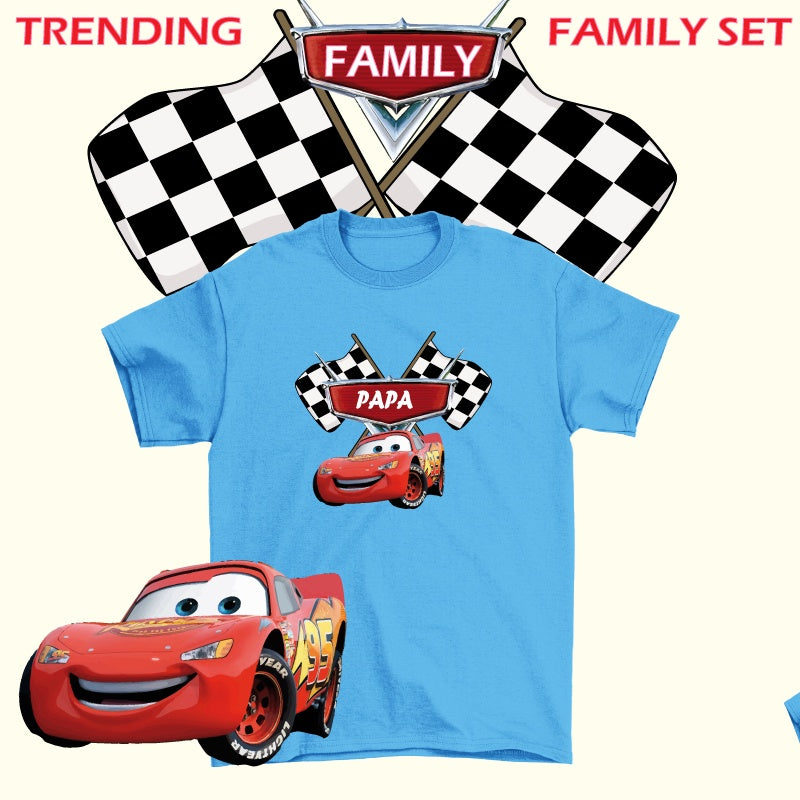 ⭕Lightning McQueen Family Tshirt Day Set⭕100% Premium Cotton