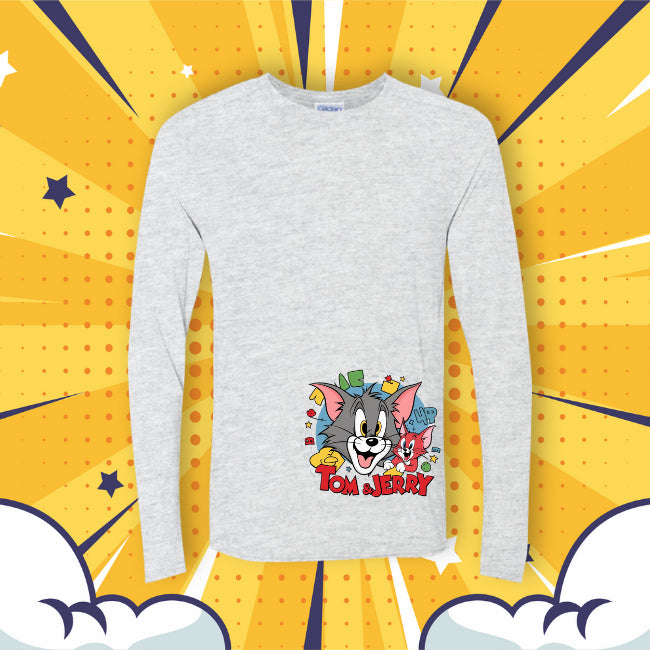 Tom Jerry Matchy Family Design Tshirt Holiday 100% Cotton