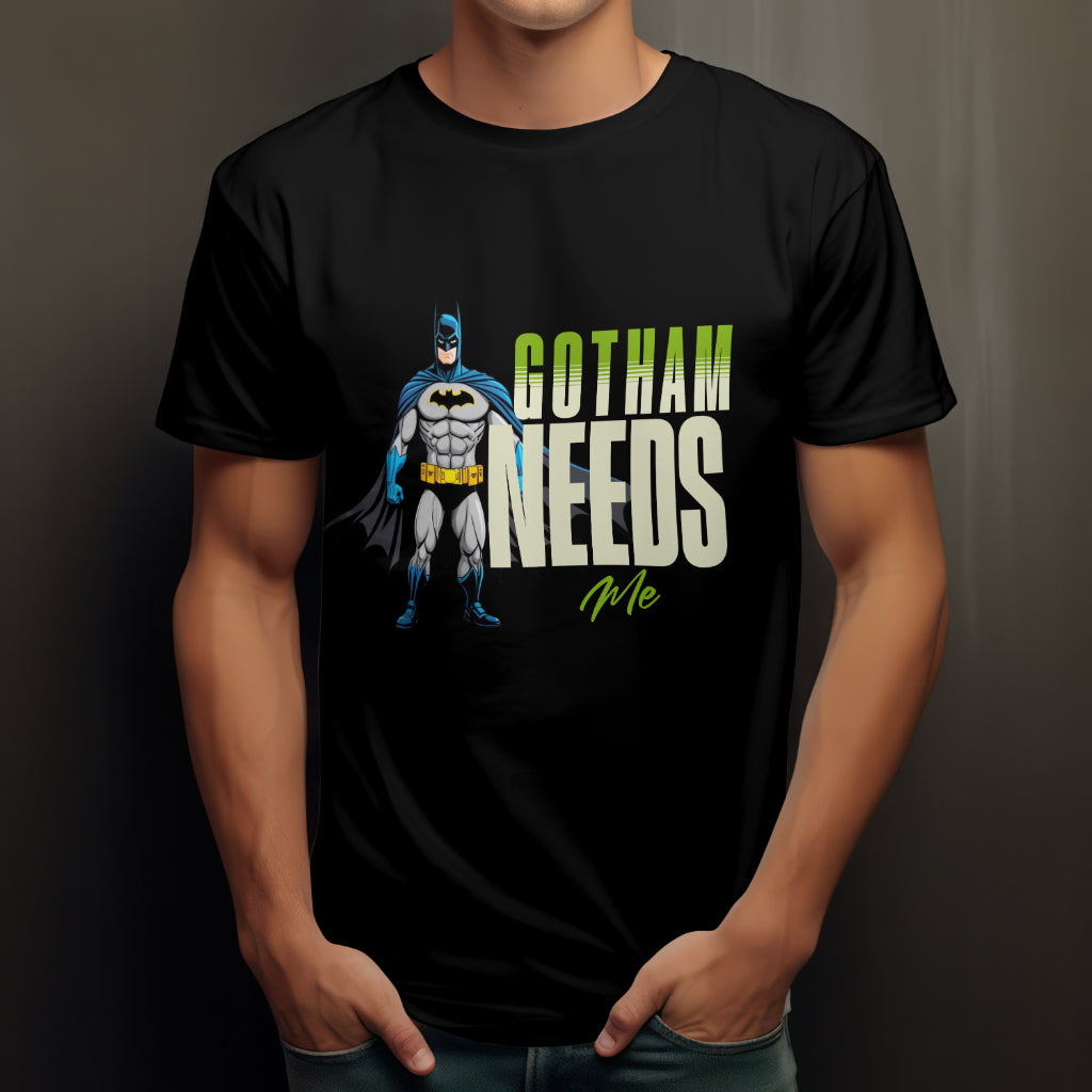 Gotham Needs Me Batman 220Gsm Premium Cotton Tshirt