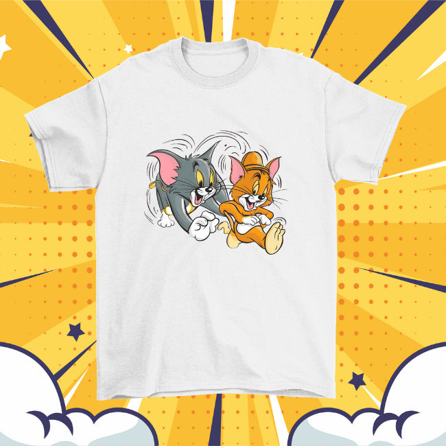 Tom Jerry Matchy Family Design Tshirt Holiday 100% Cotton