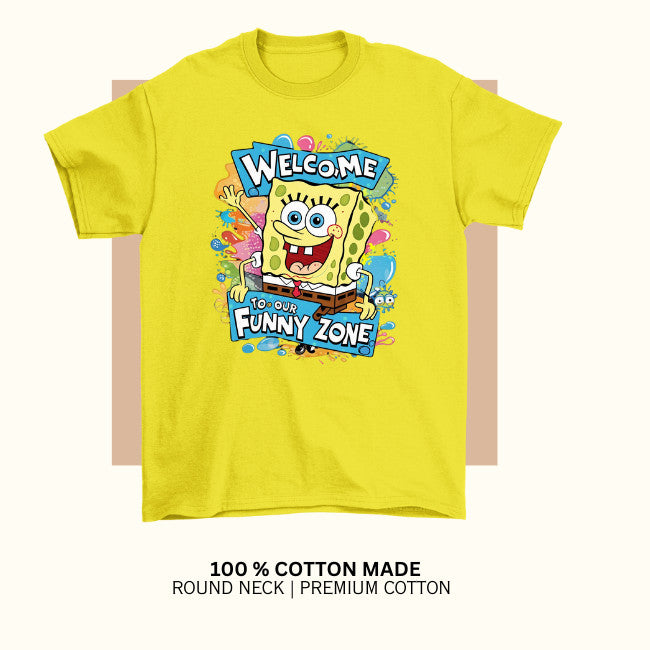 Welcome Spongebob Family Tshirt Tshirt Set Family 100%Cotton Quality 046_Family