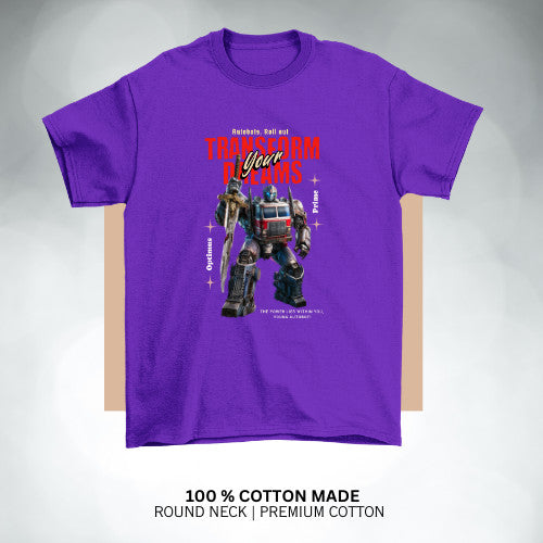 Transformers Adventure Kids Tshirt Cotton Premium Comfort and Confidence on every Journey _023 Boy