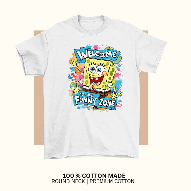 Welcome Spongebob Family Tshirt Tshirt Set Family 100%Cotton Quality 046_Family