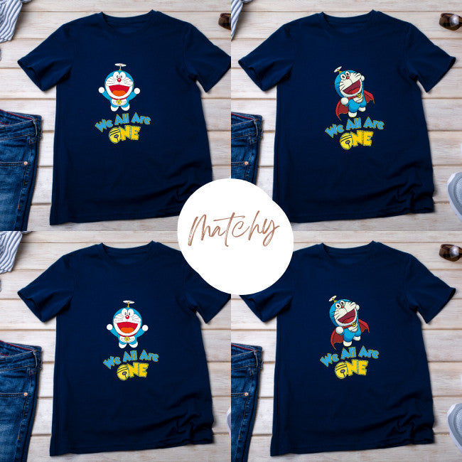 Family Set Fashion Doremon Tshirt 100%Cotton Quality 028_Family