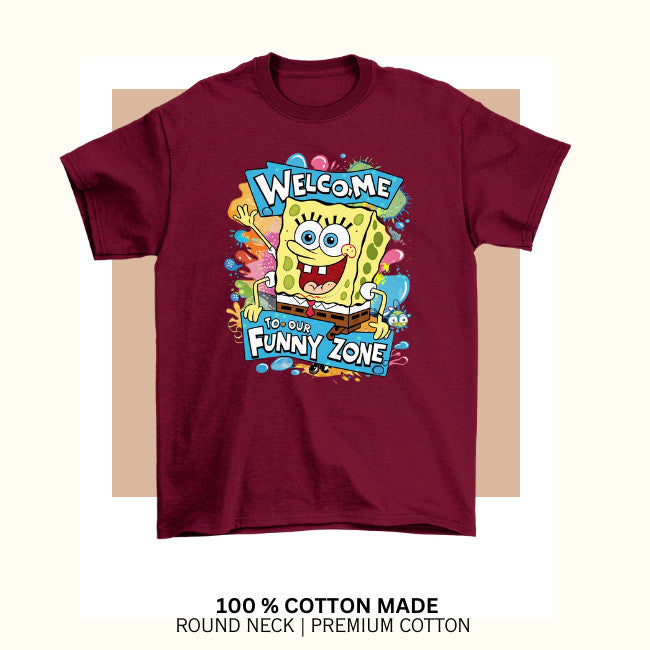 Welcome Spongebob Family Tshirt Tshirt Set Family 100%Cotton Quality 046_Family