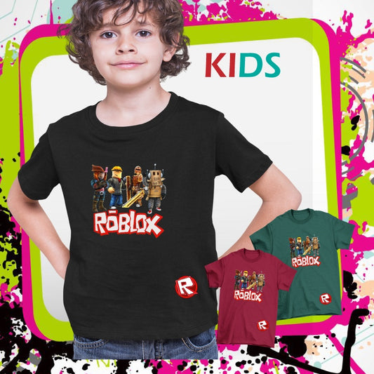 Kids Tshirt Roblox Baju Budak Lelaki Premium 100%Cotton ( Age / Umur 2-12 ) High Defination Design