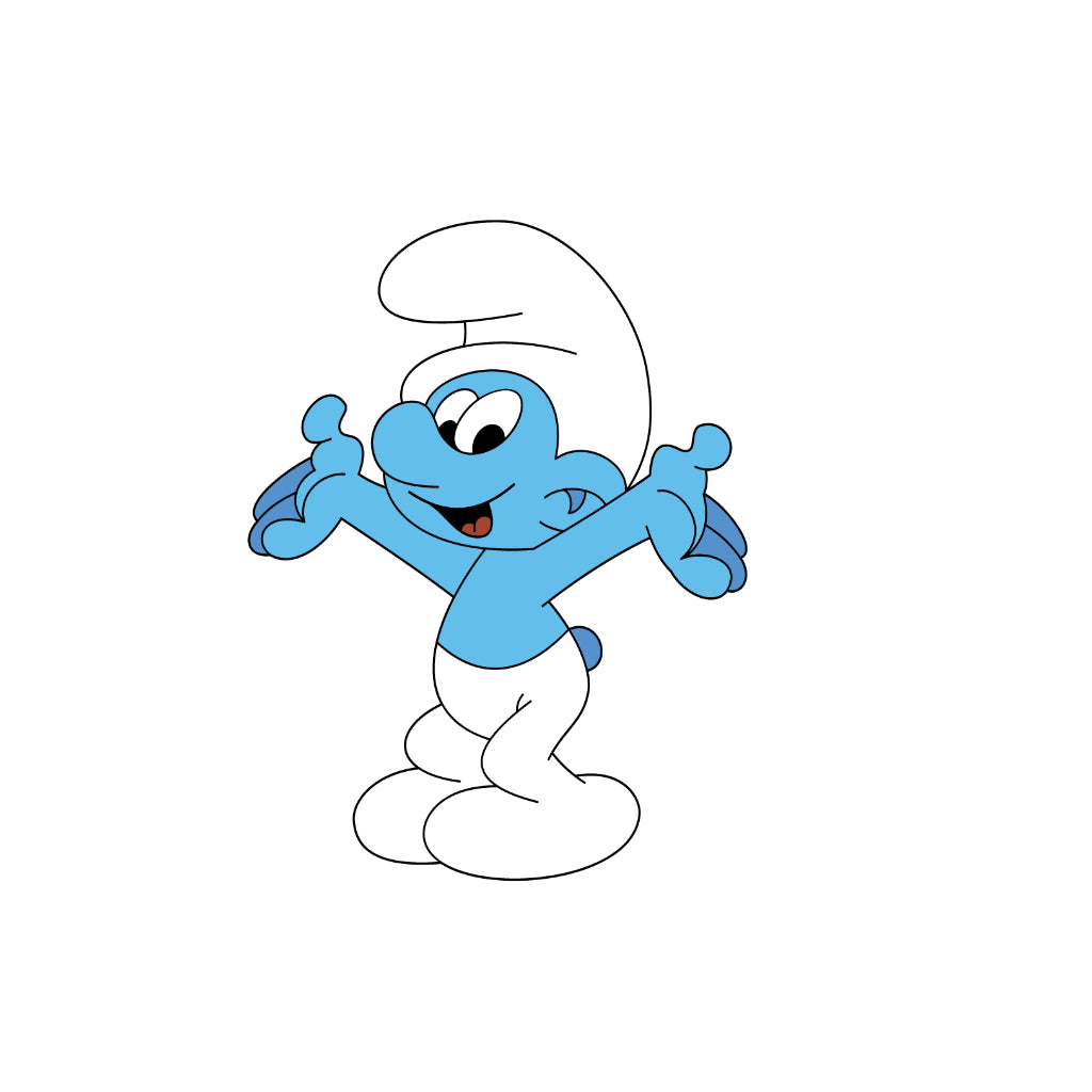 Family Tshirt Smurf  Set Family Baju 100%Cotton For Holiday