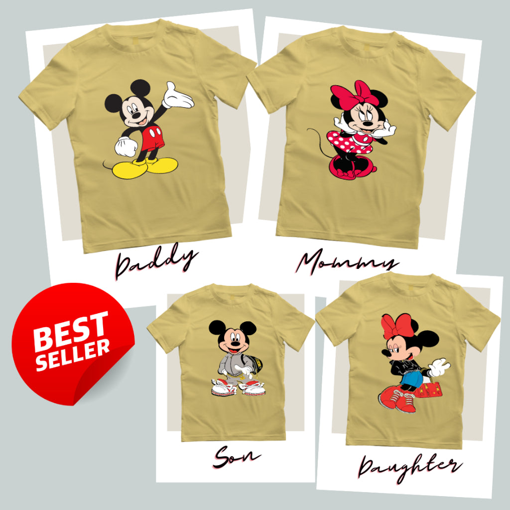 ✨🐹Family Disney Mickey  Tshirt Set  Family 100%Cotton Quality