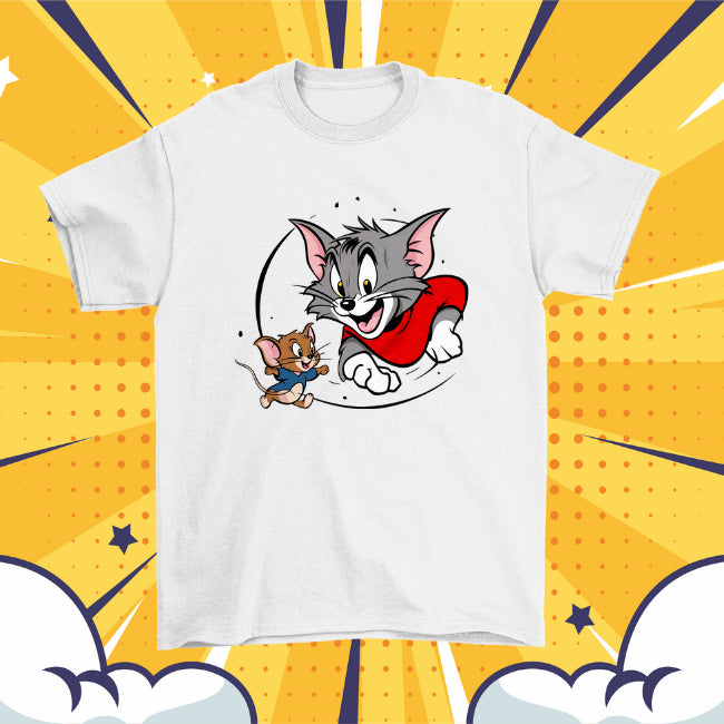 Tom Jerry Matchy Family Design Tshirt Holiday 100% Cotton
