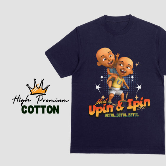 Upin Ipin budak lelaki New Design 100% Budak Baju Tshirt