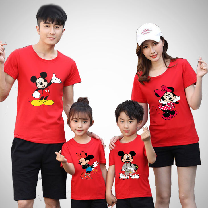 ✨🐹Family Disney Mickey  Tshirt Set  Family 100%Cotton Quality