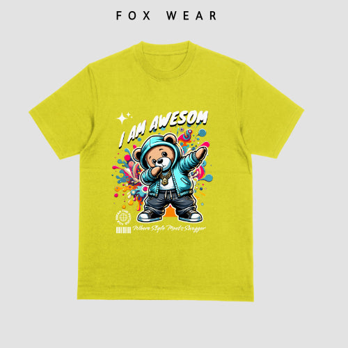 Bear Awesome Inspired kids' T-shirt!  Baju Budak Lelaki Cotton Premium