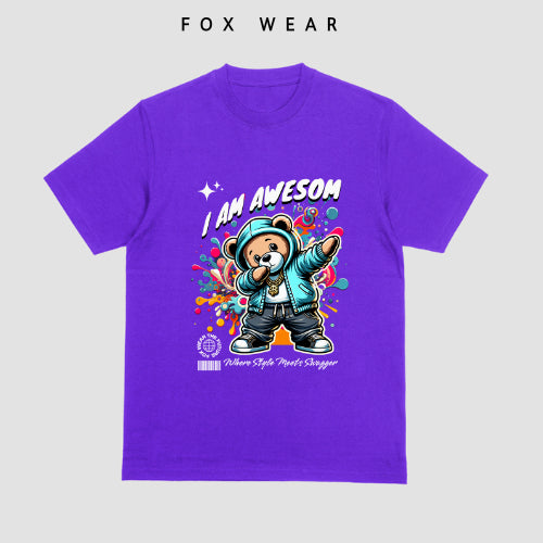 Bear Awesome Inspired kids' T-shirt!  Baju Budak Lelaki Cotton Premium