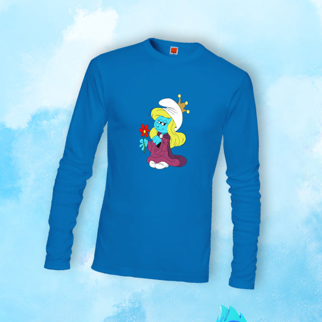 Family Tshirt Smurf  Set Family Baju 100%Cotton For Holiday