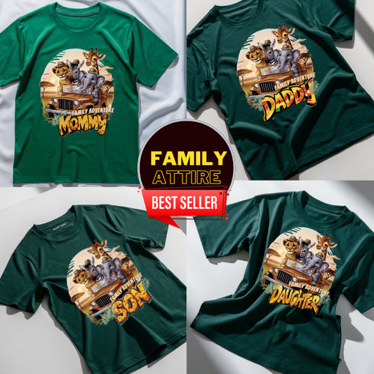 🐅Safari Family Tshirt Fun Family  100% Cotton