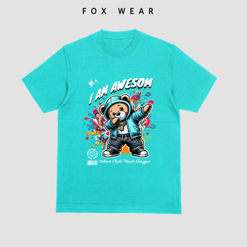 Bear Awesome Inspired kids' T-shirt!  Baju Budak Lelaki Cotton Premium