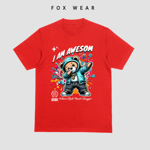 Bear Awesome Inspired kids' T-shirt!  Baju Budak Lelaki Cotton Premium