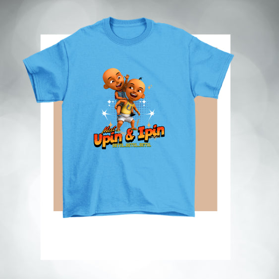 Upin Ipin budak lelaki New Design 100% Budak Baju Tshirt