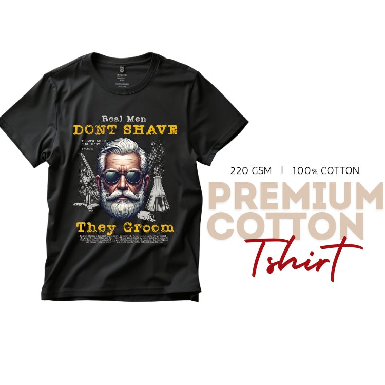 Iron Beard Collection Made in Premium Cotton Tshirt Black Beard Tshirt