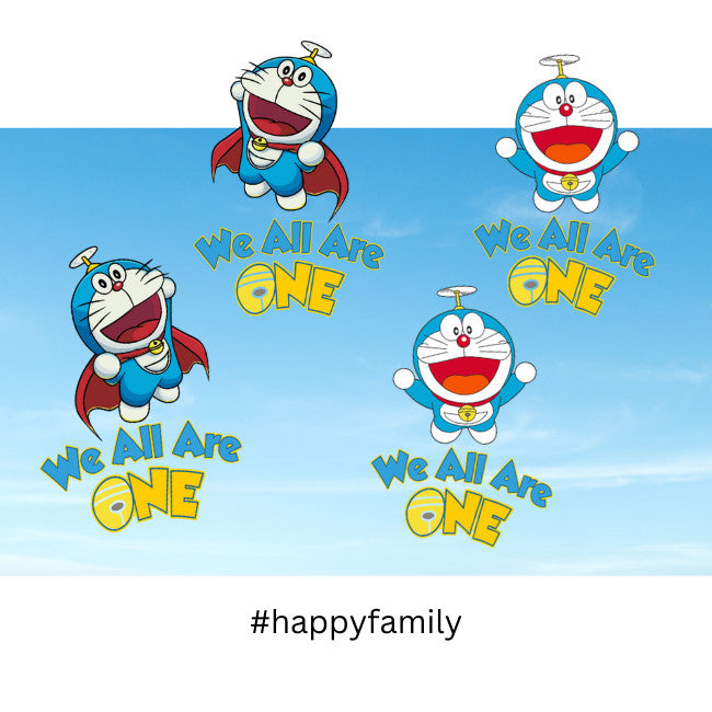Family Set Fashion Doremon Tshirt 100%Cotton Quality 028_Family