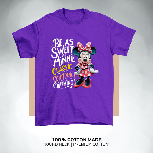 Disney Minnie Power Kids Girls Tshirt Blouse Cotton Premium _ 005 Girl