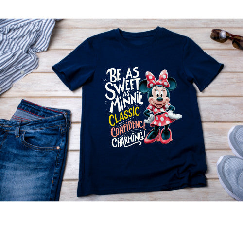 Disney Minnie Power Kids Girls Tshirt Blouse Cotton Premium _ 005 Girl