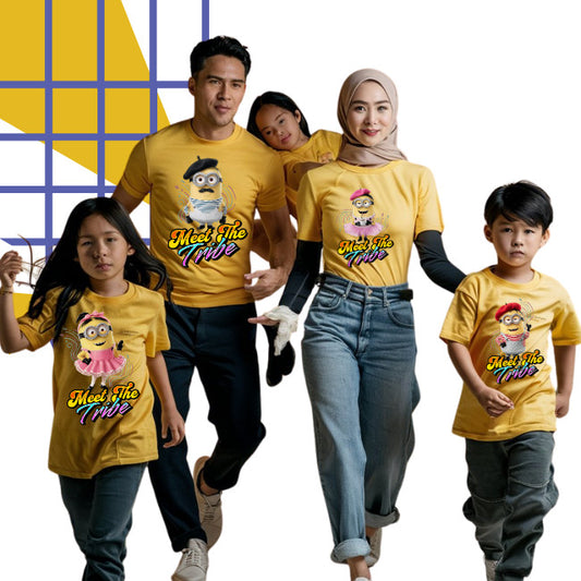 Minious World Family Design  Tshirt Holiday Tshirt Set 045_Family