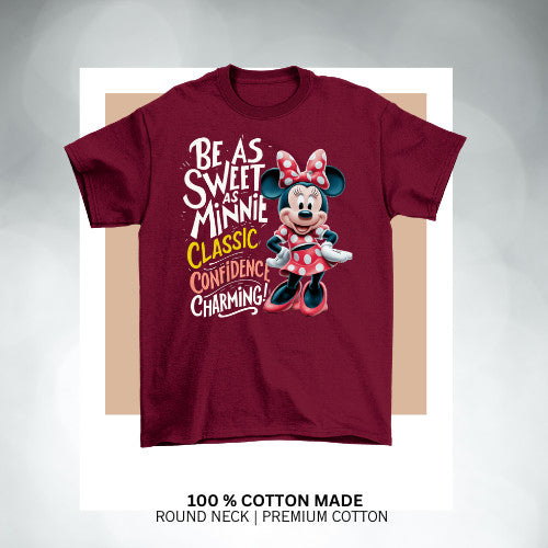 Disney Minnie Power Kids Girls Tshirt Blouse Cotton Premium _ 005 Girl