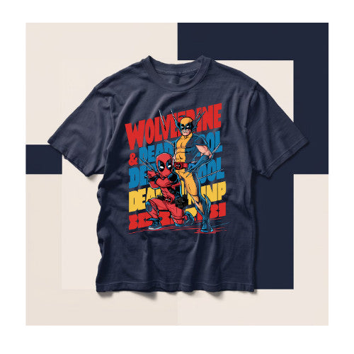 Deadpool Wolverine inspired kids' t-shirt! Cotton Premium _036 Boys