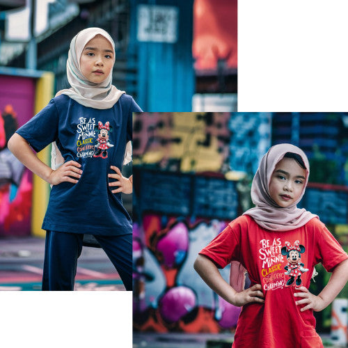 Disney Minnie Power Kids Girls Tshirt Blouse Cotton Premium _ 005 Girl