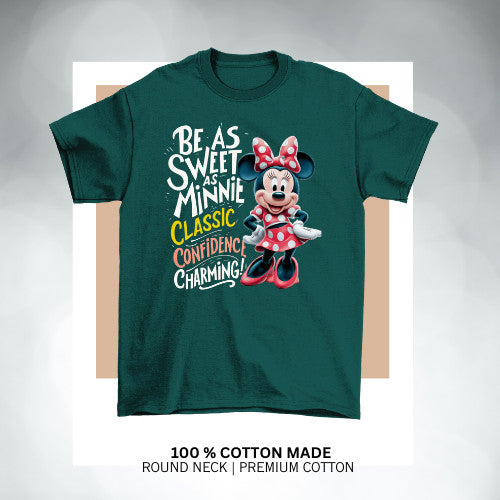 Disney Minnie Power Kids Girls Tshirt Blouse Cotton Premium _ 005 Girl