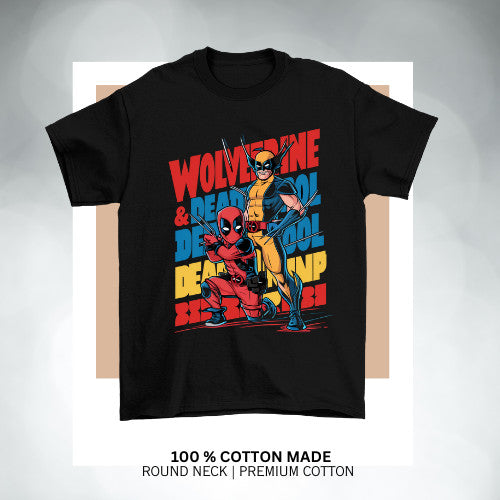 Deadpool Wolverine inspired kids' t-shirt! Cotton Premium _036 Boys