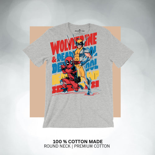 Deadpool Wolverine inspired kids' t-shirt! Cotton Premium _036 Boys
