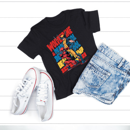 Deadpool Wolverine inspired kids' t-shirt! Cotton Premium _036 Boys