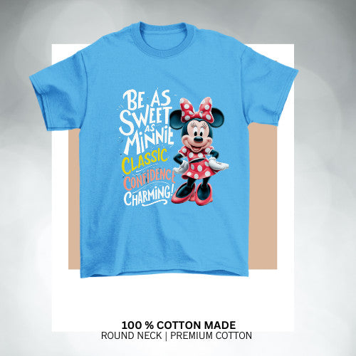Disney Minnie Power Kids Girls Tshirt Blouse Cotton Premium _ 005 Girl