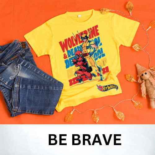 Deadpool Wolverine inspired kids' t-shirt! Cotton Premium _036 Boys